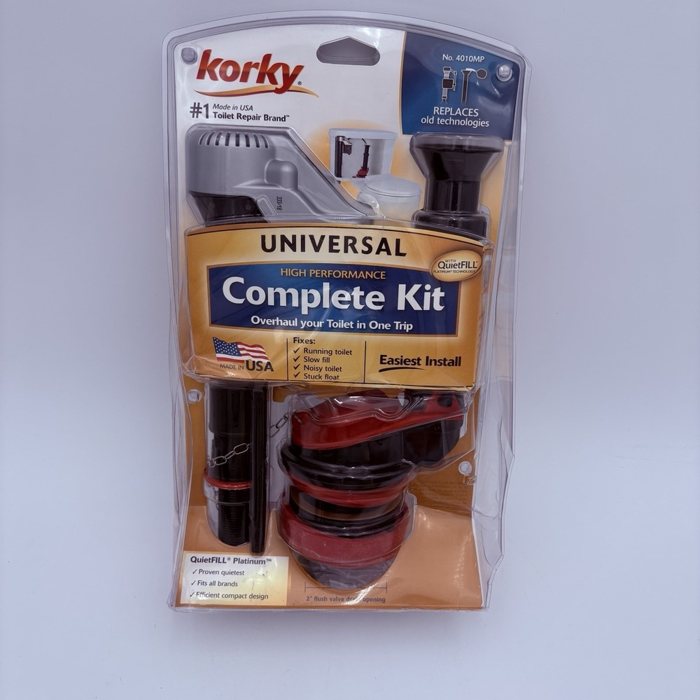 Korky QuietFILL Platinum Complete Universal Toilet Repair Kit 4010MP New‎